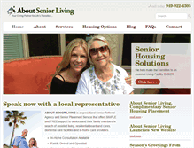 Tablet Screenshot of aboutseniorliving.com